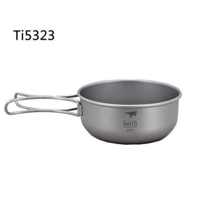 Planet Gates Ti5323 Camping 300ML-600ML  Titanium  Bowl Folding Bowl lightweight only Ti5323/Ti5326