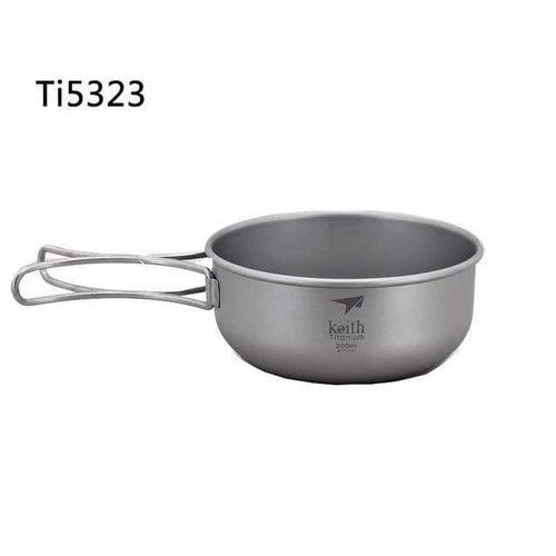 Planet Gates Ti5323 Camping 300ML-600ML  Titanium  Bowl Folding Bowl lightweight only Ti5323/Ti5326