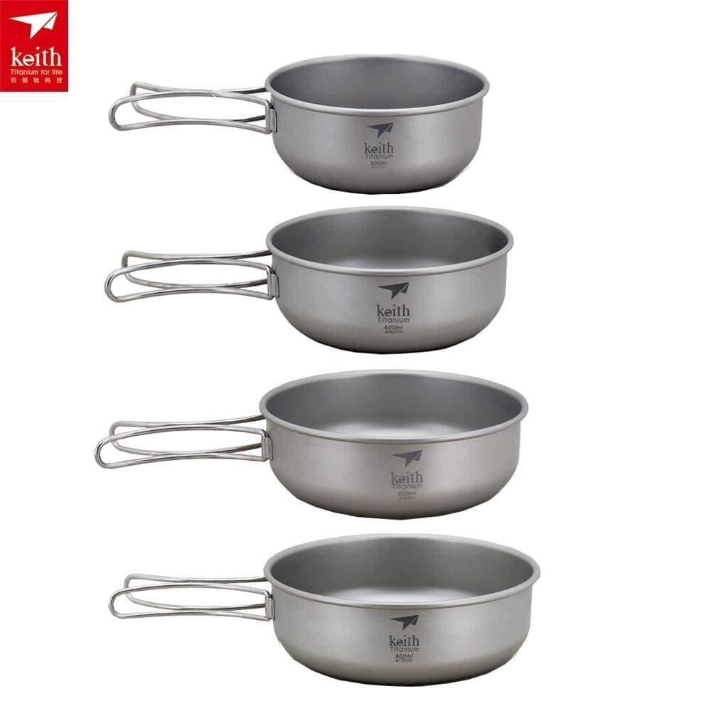 Planet Gates Ti5323 Camping 300ML-600ML  Titanium  Bowl Folding Bowl lightweight only Ti5323/Ti5326