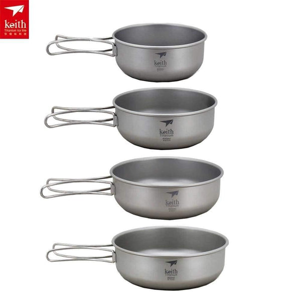 Planet Gates Ti5323 Camping 300ML-600ML  Titanium  Bowl Folding Bowl lightweight only Ti5323/Ti5326