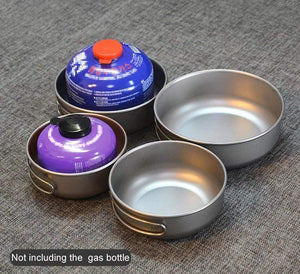 Planet Gates Ti5323 Camping 300ML-600ML  Titanium  Bowl Folding Bowl lightweight only Ti5323/Ti5326