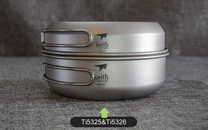 Planet Gates Ti5323 Camping 300ML-600ML  Titanium  Bowl Folding Bowl lightweight only Ti5323/Ti5326