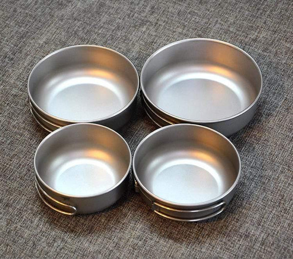Planet Gates Ti5323 Camping 300ML-600ML  Titanium  Bowl Folding Bowl lightweight only Ti5323/Ti5326