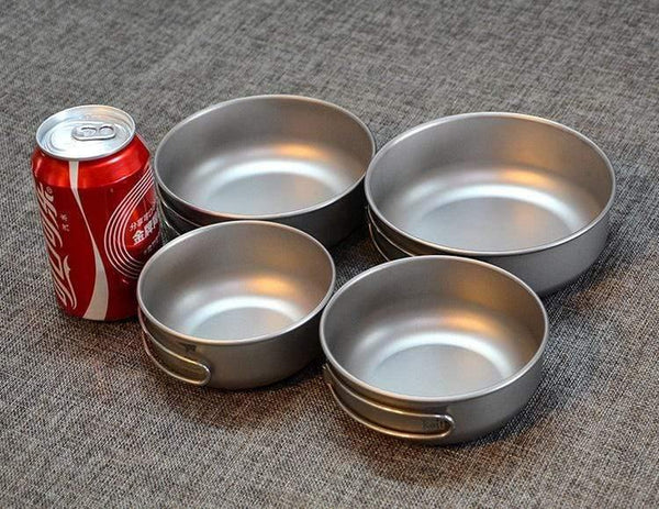 Planet Gates Ti5323 Camping 300ML-600ML  Titanium  Bowl Folding Bowl lightweight only Ti5323/Ti5326