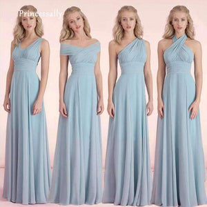 Planet Gates tiffany blue / 6 Blue Bridesmaid Dresses Chiffon Fall Winter Bridesmaid Dress Cheap Prom Vestido De Festa De Casamento Long-Party-Dress