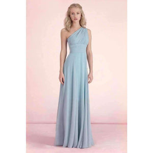 Planet Gates tiffany blue / 6 Blue Bridesmaid Dresses Chiffon Fall Winter Bridesmaid Dress Cheap Prom Vestido De Festa De Casamento Long-Party-Dress