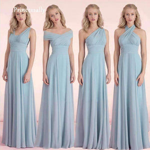 Planet Gates tiffany blue / 6 Blue Bridesmaid Dresses Chiffon Fall Winter Bridesmaid Dress Cheap Prom Vestido De Festa De Casamento Long-Party-Dress