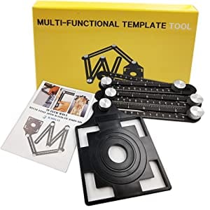 Planet Gates Tile Hole Locator Adjustable Tool Masonry Glass Fixed Angle Measuring Ruler Universal Angular Template Izer 4/6/12 Slides/Fold