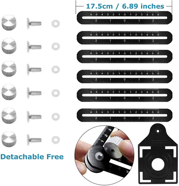 Planet Gates Tile Hole Locator Adjustable Tool Masonry Glass Fixed Angle Measuring Ruler Universal Angular Template Izer 4/6/12 Slides/Fold