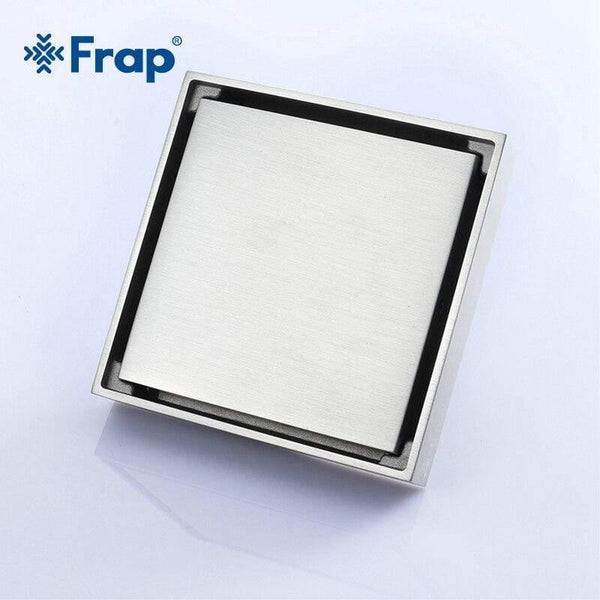 Planet Gates Tile Insert Square Floor Drain Bathroom Invisible 10cm*10cm Brushed Modern Design Deodorizing Bathroom Floor Drain Y38107 (Y38107)