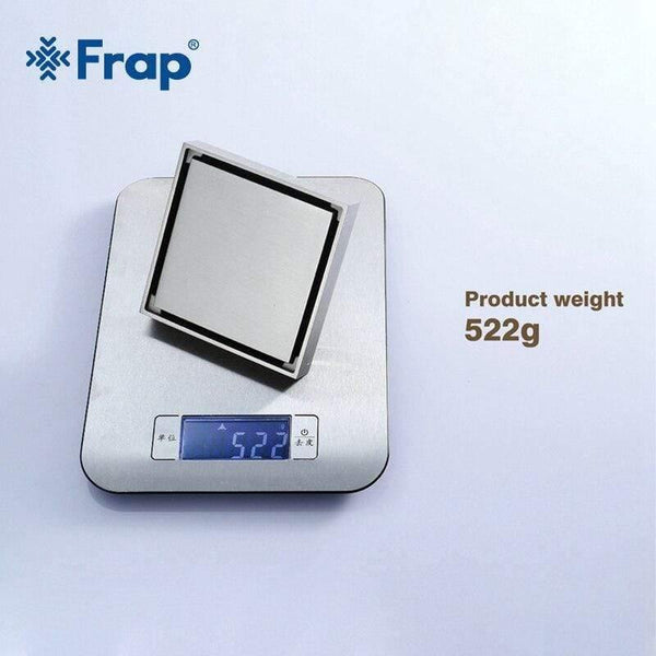 Planet Gates Tile Insert Square Floor Drain Bathroom Invisible 10cm*10cm Brushed Modern Design Deodorizing Bathroom Floor Drain Y38107 (Y38107)