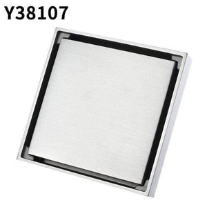 Planet Gates Tile Insert Square Floor Drain Bathroom Invisible 10cm*10cm Brushed Modern Design Deodorizing Bathroom Floor Drain Y38107 (Y38107)