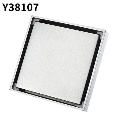 Planet Gates Tile Insert Square Floor Drain Bathroom Invisible 10cm*10cm Brushed Modern Design Deodorizing Bathroom Floor Drain Y38107 (Y38107)