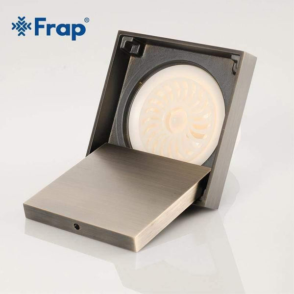 Planet Gates Tile Insert Square Floor Waste Grates Bathroom Shower Drain Floor Drain Antique Fltro Ducha Drain Hair Invisible Y38080