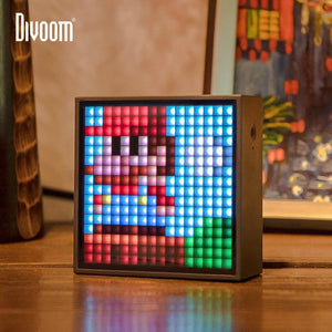 Planet Gates Timebox Evo Bluetooth Portable Speaker With Clock Alarm Programmable LED Display For Pixel Art Creation Unique Gift