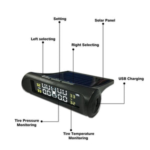 Planet Gates Tire Pressure Sensor Alarm Monitor System Internal / External Tire Temperature Sensor Wireless Pressure Sensor
