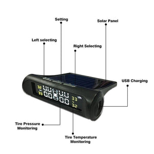 Planet Gates Tire Pressure Sensor Alarm Monitor System Internal / External Tire Temperature Sensor Wireless Pressure Sensor