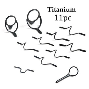 Planet Gates Titanium / 7-10wt Maximumcatch 9ft 4wt to 10wt 11Pcs  Fly Rod Guides Set Titanium/Chrome Tip Hook Fly Fishing Accessory