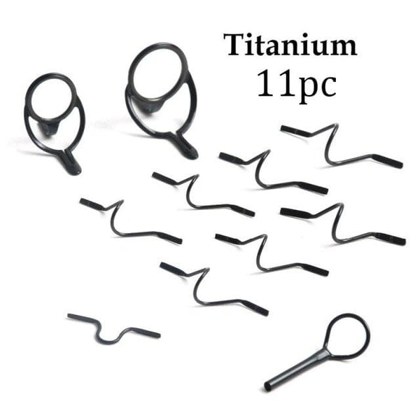 Planet Gates Titanium / 7-10wt Maximumcatch 9ft 4wt to 10wt 11Pcs  Fly Rod Guides Set Titanium/Chrome Tip Hook Fly Fishing Accessory