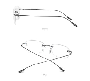 Planet Gates Titanium Alloy Glasses Frame Men 2020 New Women Rimless Prescription Square Eyeglasses Myopia Optical Korean Eyewear 8107