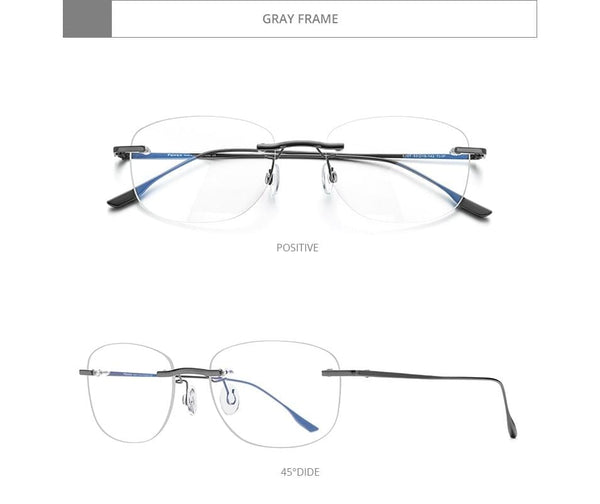 Planet Gates Titanium Alloy Glasses Frame Men 2020 New Women Rimless Prescription Square Eyeglasses Myopia Optical Korean Eyewear 8107