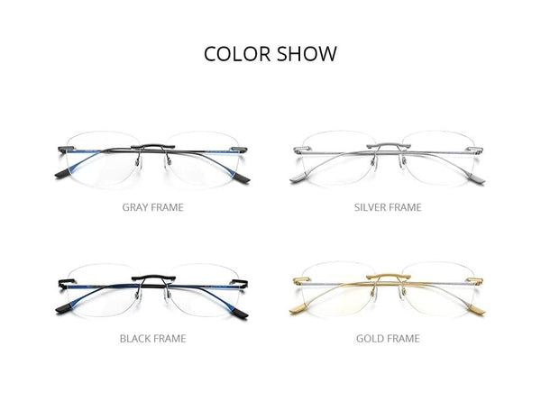 Planet Gates Titanium Alloy Glasses Frame Men 2020 New Women Rimless Prescription Square Eyeglasses Myopia Optical Korean Eyewear 8107