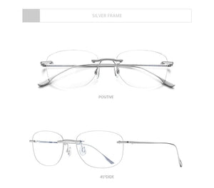 Planet Gates Titanium Alloy Glasses Frame Men 2020 New Women Rimless Prescription Square Eyeglasses Myopia Optical Korean Eyewear 8107