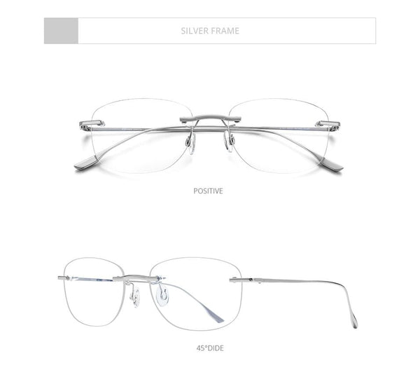 Planet Gates Titanium Alloy Glasses Frame Men 2020 New Women Rimless Prescription Square Eyeglasses Myopia Optical Korean Eyewear 8107
