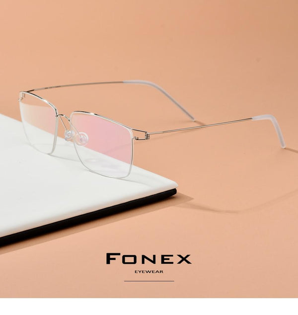Planet Gates Titanium Alloy Glasses Frame Men Prescription Eyeglasses New Women Myopia Optical Korean Morten Screwless Eyewear 98624