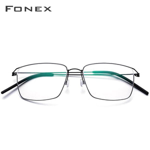 Planet Gates Titanium Alloy Glasses Frame Men Prescription Eyeglasses New Women Myopia Optical Korean Morten Screwless Eyewear 98624