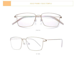 Planet Gates Titanium Alloy Glasses Frame Men Prescription Eyeglasses New Women Myopia Optical Korean Morten Screwless Eyewear 98624