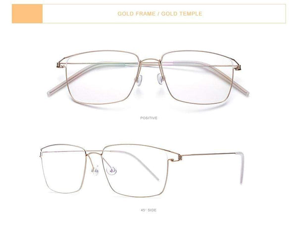 Planet Gates Titanium Alloy Glasses Frame Men Prescription Eyeglasses New Women Myopia Optical Korean Morten Screwless Eyewear 98624