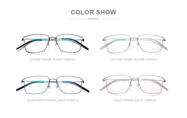 Planet Gates Titanium Alloy Glasses Frame Men Prescription Eyeglasses New Women Myopia Optical Korean Morten Screwless Eyewear 98624