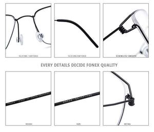 Planet Gates Titanium Alloy Glasses Frame Men Prescription Eyeglasses New Women Myopia Optical Korean Morten Screwless Eyewear 98624