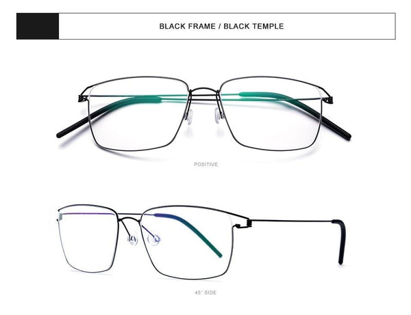 Planet Gates Titanium Alloy Glasses Frame Men Prescription Eyeglasses New Women Myopia Optical Korean Morten Screwless Eyewear 98624