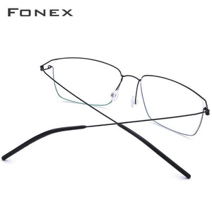 Planet Gates Titanium Alloy Glasses Frame Men Prescription Eyeglasses New Women Myopia Optical Korean Morten Screwless Eyewear 98624
