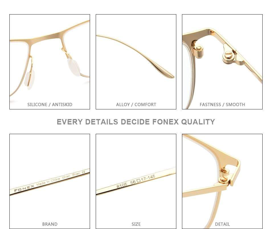 Planet Gates Titanium Alloy Glasses Frame Men Square Myopia Prescription Eyeglasses Frames 2020 New Full Optical Korean Eyewear 8105