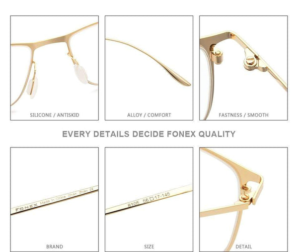 Planet Gates Titanium Alloy Glasses Frame Men Square Myopia Prescription Eyeglasses Frames 2020 New Full Optical Korean Eyewear 8105