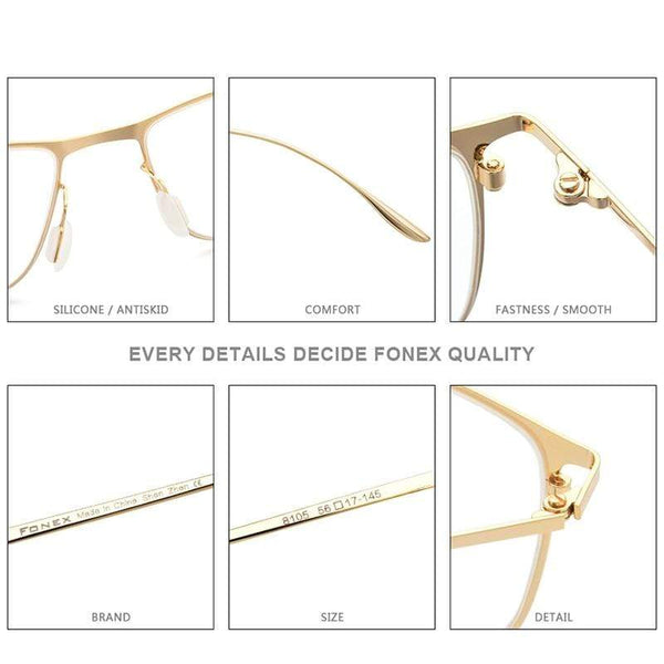 Planet Gates Titanium Alloy Glasses Frame Men Square Myopia Prescription Eyeglasses Frames 2020 New Full Optical Korean Eyewear 8105