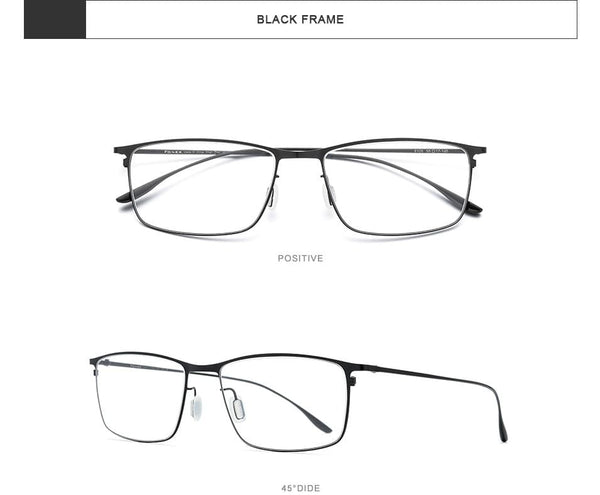 Planet Gates Titanium Alloy Glasses Frame Men Square Myopia Prescription Eyeglasses Frames 2020 New Full Optical Korean Eyewear 8105