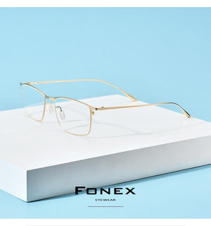 Planet Gates Titanium Alloy Glasses Frame Men Square Myopia Prescription Eyeglasses Frames 2020 New Full Optical Korean Eyewear 8105