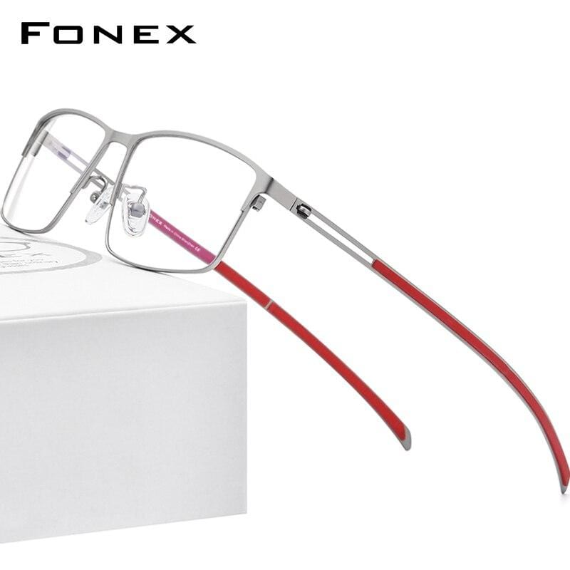 Planet Gates Titanium Alloy Glasses Frame Men  Square Prescription Eyeglasses Myopia Optical Frames Korean Screwless Eyewear F1010