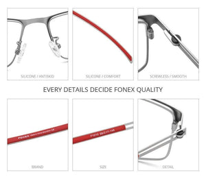 Planet Gates Titanium Alloy Glasses Frame Men  Square Prescription Eyeglasses Myopia Optical Frames Korean Screwless Eyewear F1010