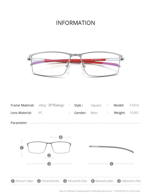 Planet Gates Titanium Alloy Glasses Frame Men  Square Prescription Eyeglasses Myopia Optical Frames Korean Screwless Eyewear F1010