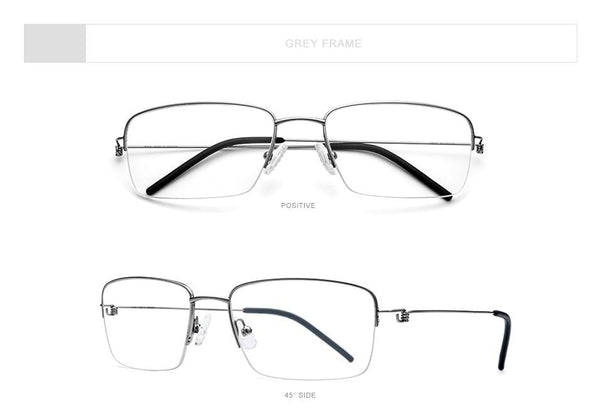 Planet Gates Titanium Alloy Optical Glasses Frame Men Half Prescription Eyeglasses Korean Women Myopia Screwless Eyewear 98623