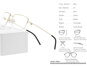 Planet Gates Titanium Alloy Optical Glasses Frame Men Half Prescription Eyeglasses Korean Women Myopia Screwless Eyewear 98623