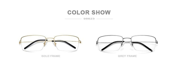 Planet Gates Titanium Alloy Optical Glasses Frame Men Half Prescription Eyeglasses Korean Women Myopia Screwless Eyewear 98623