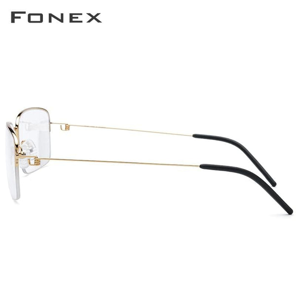 Planet Gates Titanium Alloy Optical Glasses Frame Men Half Prescription Eyeglasses Korean Women Myopia Screwless Eyewear 98623