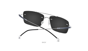 Planet Gates Titanium Alloy TR90 Rimless Sunglasses Men 2020 New Ultralight Screwless Square Women Polarized Sun Glasses for Men 20009