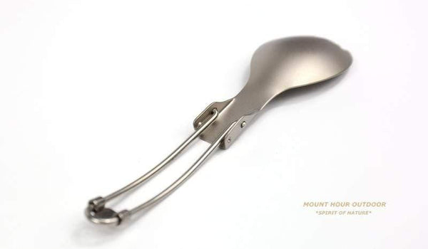 Planet Gates Titanium Folding Spork Portable Outdoor Camping Cutlery Travel Tableware Picnic Hiking Convenient Fork Spoon Only 17.5g